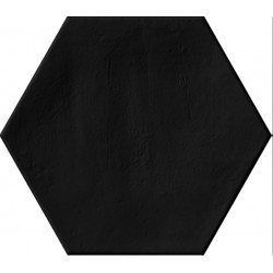 PLAIN HEX BLACK 23X27