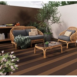 TERRA CHOCOLAT BRILLO AU MUR + TERRA CHOCOLAT 20X20 ET TERRA SAND 6X25 AU SOL